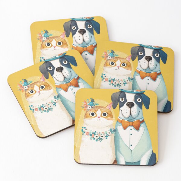 Item preview, Cute Cat and Dog Art designed and sold by BLUESKY11a.