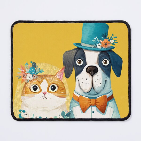 Item preview, Cute Cat and Dog Art designed and sold by BLUESKY11a.