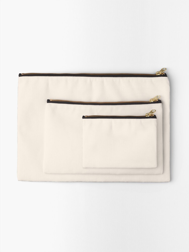 Thumbnail 2 of 4, Zipper Pouch, Linen solid color designed and sold by Designfs.