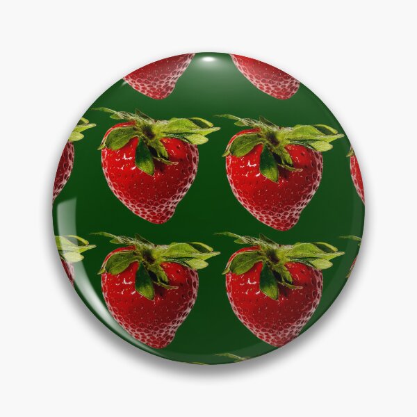 Item preview, Strawberry on green background  designed and sold by happytraveller1.