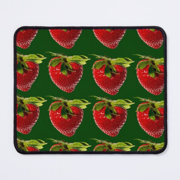 Item preview, Strawberry on green background designed and sold by happytraveller1.