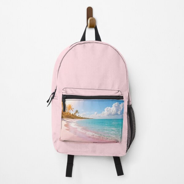 Item preview, Pink Sand Beach Paradise - Tropical Palm Trees Turquoise Ocean Waves Aesthetic designed and sold by Ideeplyfeltit.
