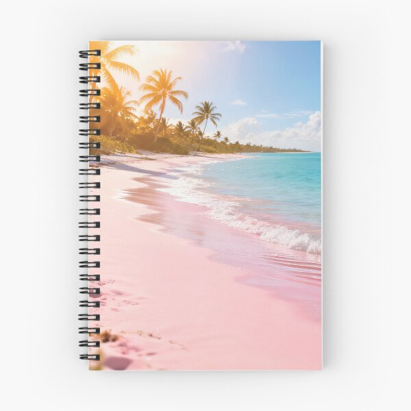 Item preview, Pink Sand Beach Paradise - Tropical Palm Trees Turquoise Ocean Waves Aesthetic designed and sold by Dezinix.