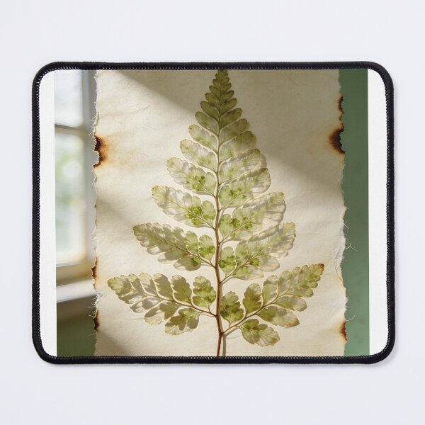 Item preview, Pressed Maidenhair Fern on Vintage Washi Paper Botanical Detail designed and sold by NeonLimitless.