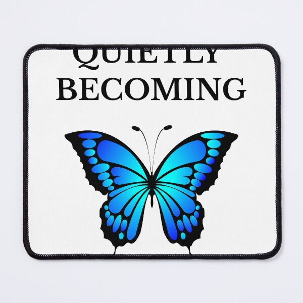 Item preview, Quietly Becoming | Inspirational Butterfly Quote | Personal Growth Design designed and sold by Miss Lotus Studio.