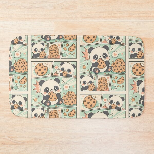 Item preview, Kawaii Panda Cookie Comic Panels designed and sold by Gift Phrase Studio.