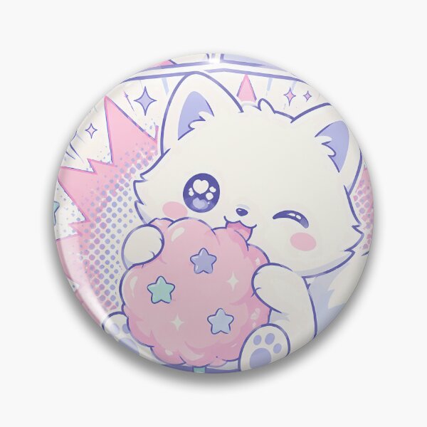 Item preview, Kawaii Arctic Fox Cotton Candy Comic Panels designed and sold by Gift Phrase Studio.