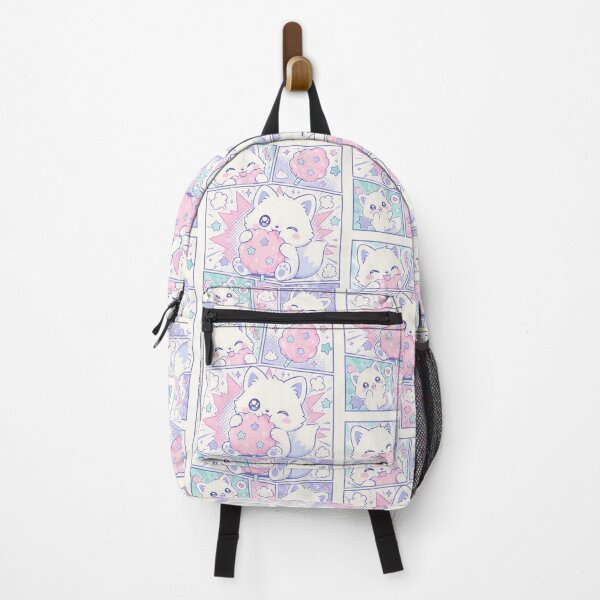 Item preview, Kawaii Arctic Fox Cotton Candy Comic Panels designed and sold by Magmashup.