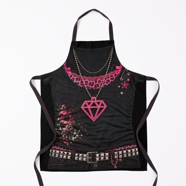 Item preview, Emo Scene Queen Illusion Shirt Pink Diamond Necklace  designed and sold by ArcanePrintsxo.