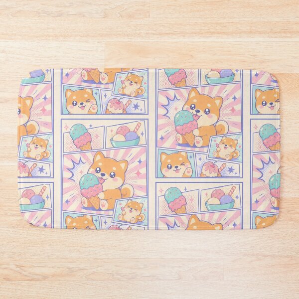 Item preview, Kawaii Shiba Ice Cream Comic Panels designed and sold by Magmashup.