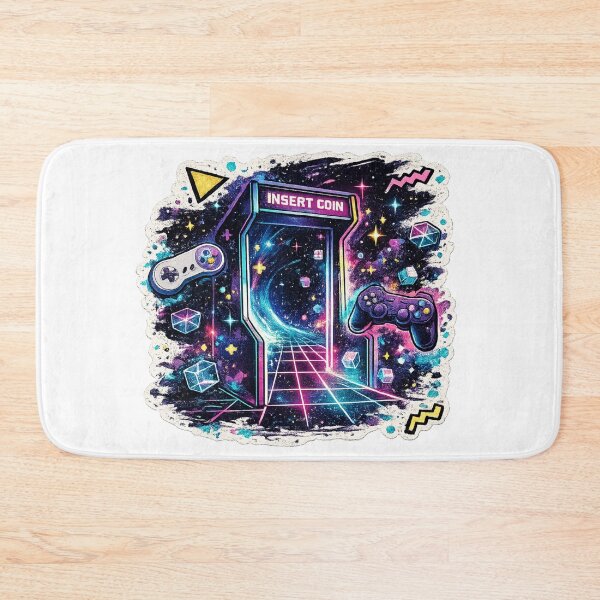 Item preview, Neon Arcade Machine Insert Coin - Synthwave Gaming design  designed and sold by irfanshikh.
