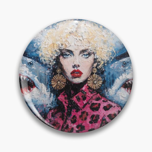 Item preview, Surreal Shark Queen Sticker | Bold Fashion Pop Art | Gothic Ocean Aesthetic | Maximalist Portrait designed and sold by CoquetteLunaCo.
