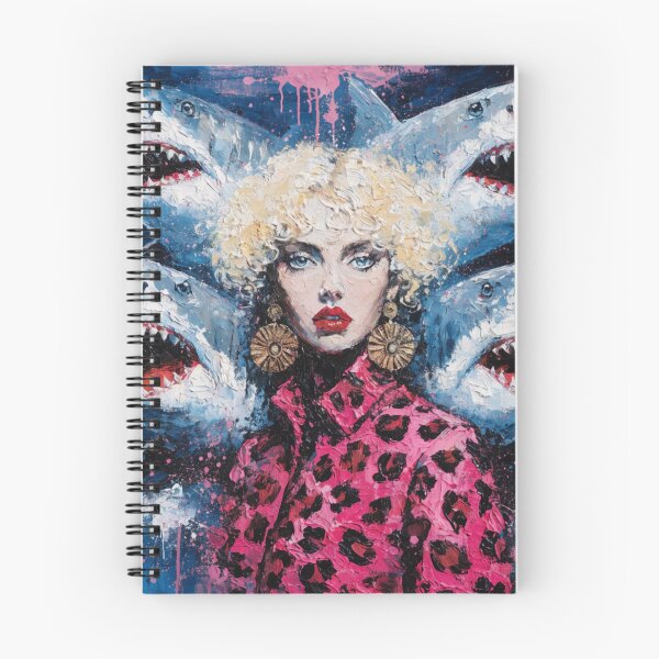 Item preview, Surreal Shark Queen Sticker | Bold Fashion Pop Art | Gothic Ocean Aesthetic | Maximalist Portrait designed and sold by CoquetteLunaCo.