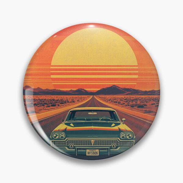 Item preview, Chasing the Golden Sun - Retro 70s Desert Road Trip designed and sold by Antique Soul Art.