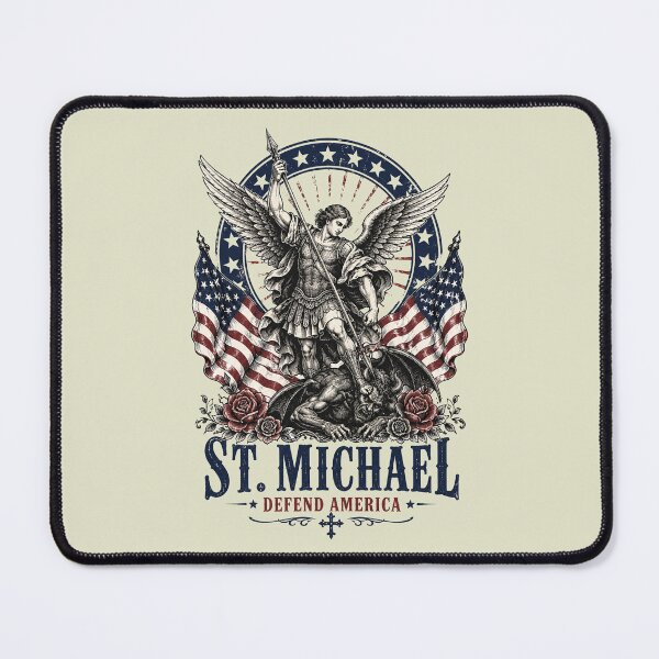 Item preview, St. Michael Defend America Archangel Patriot USA Flag designed and sold by Bkermen.