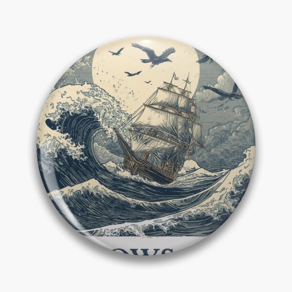 Item preview, Widows Bay – When The Tide Calls | Vintage Sailing Ship & Stormy Ocean T-Shirt | Gothic Nautical Adventure Design designed and sold by Vvmd.