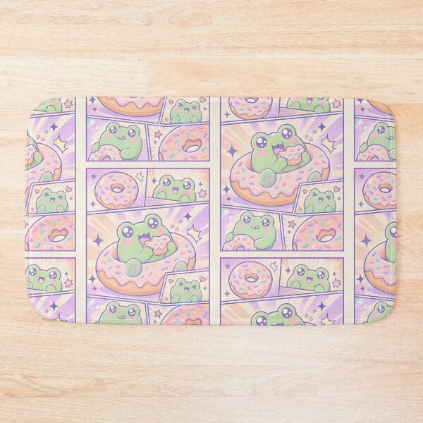 Item preview, Kawaii Frog Donut Comic Panels designed and sold by Gift Phrase Studio.