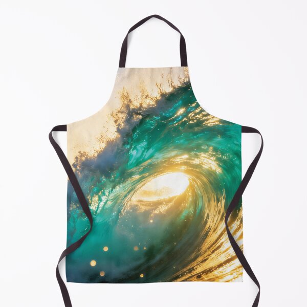Item preview, Golden Ocean Wave Barrel - Sunlit Surfing Wave Aesthetic Photo designed and sold by Dezinix.