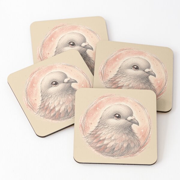 Item preview, Dreamy Pigeon Sketch Badge designed and sold by ChirpInc.
