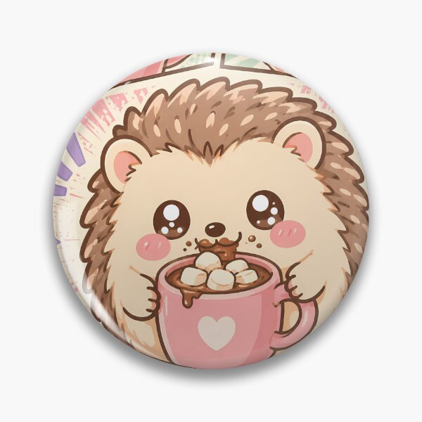 Item preview, Kawaii Hedgehog Hot Chocolate Comic Panels designed and sold by Gift Phrase Studio.