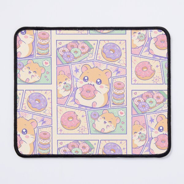 Item preview, Kawaii Hamster Mini Donut Comic Panels designed and sold by Gift Phrase Studio.