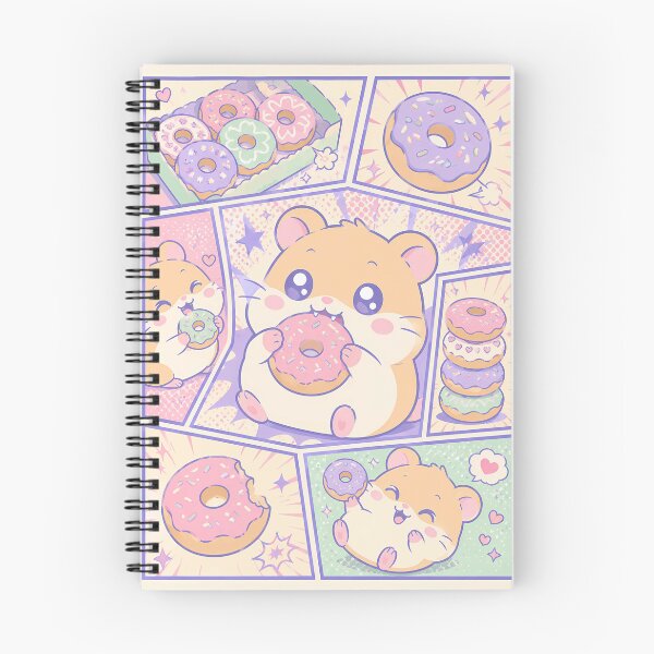 Item preview, Kawaii Hamster Mini Donut Comic Panels designed and sold by Gift Phrase Studio.