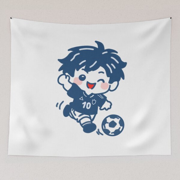 Item preview, Chibi Soccer Boy Football Player Cartoon designed and sold by Dospart.