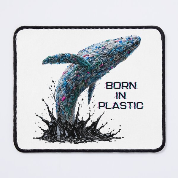 Item preview, Born in Plastic | Ocean Pollution Whale | Save the Oceans Environmental Art designed and sold by puzzell.