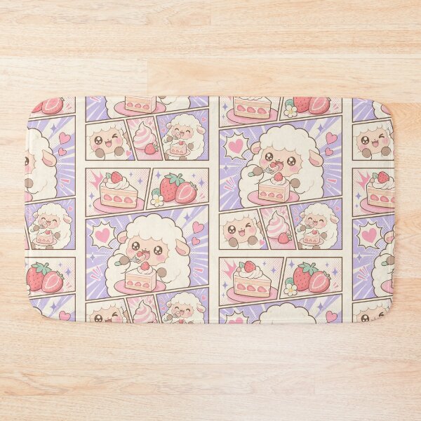 Item preview, Kawaii Sheep Strawberry Cake designed and sold by Magmashup.
