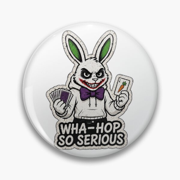 Item preview, WHA-HOP SO SERIOUS – Funny Mischievous Bunny Sticker, T-Shirt & Hoodie designed and sold by bunnymode.