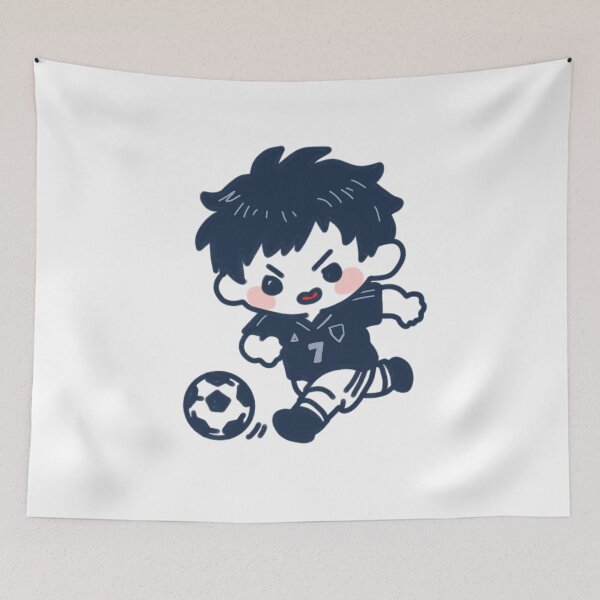 Item preview, Chibi Soccer Boy Football Player Cartoon designed and sold by Dospart.