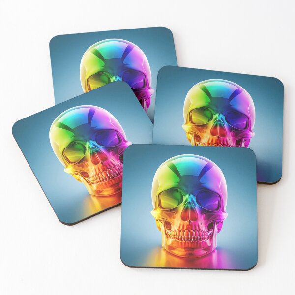 Item preview, Colorful Rainbow Skull Anatomy Art | Vibrant Medical Skeleton Illustration designed and sold by WordPlayStudio.