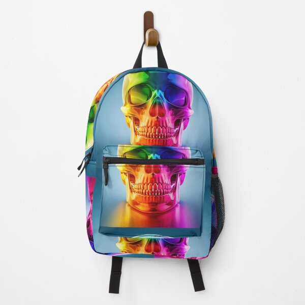 Item preview, Colorful Rainbow Skull Anatomy Art | Vibrant Medical Skeleton Illustration designed and sold by WordPlayStudio.