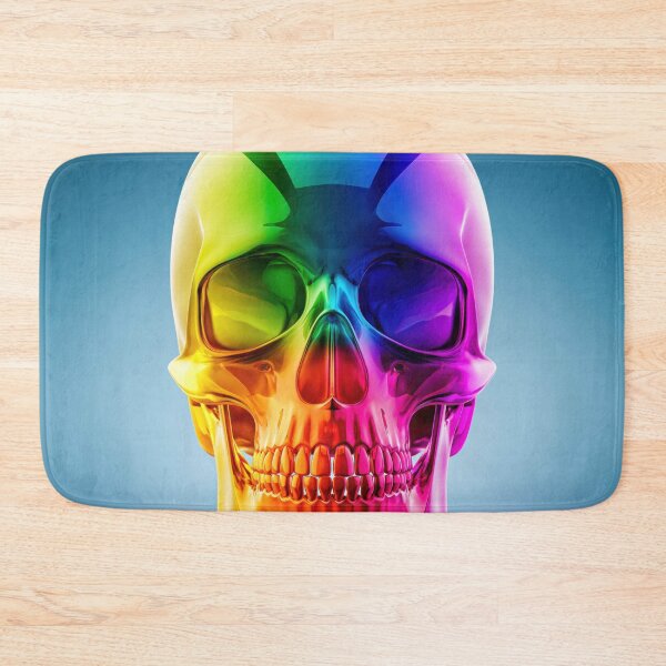 Item preview, Colorful Rainbow Skull Anatomy Art | Vibrant Medical Skeleton Illustration designed and sold by WordPlayStudio.