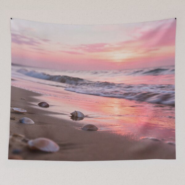 Item preview, Serene Golden Hour Beach - Warm Sunset Ocean Waves Coastal Aesthetic designed and sold by Dezinix.