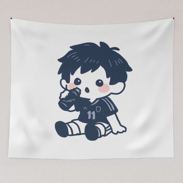 Item preview, Chibi Soccer Boy Football Player Cartoon designed and sold by Dospart.