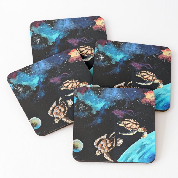 Item preview, TURTLES IN SPACE! ?? Cosmic Sci-fi Painting designed and sold by DreamTrek.