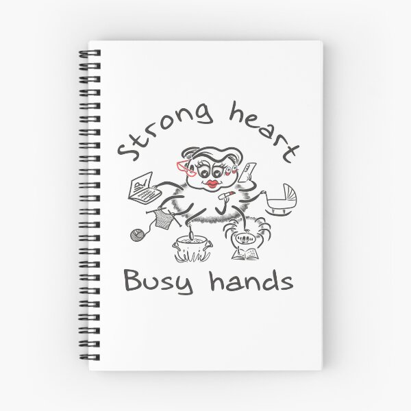 Item preview, Strong Heart Busy Hands Inspirational Illustration designed and sold by Samaya-.