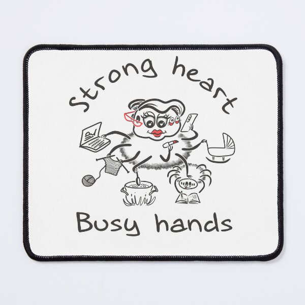 Item preview, Strong Heart Busy Hands Inspirational Illustration designed and sold by Samaya-.