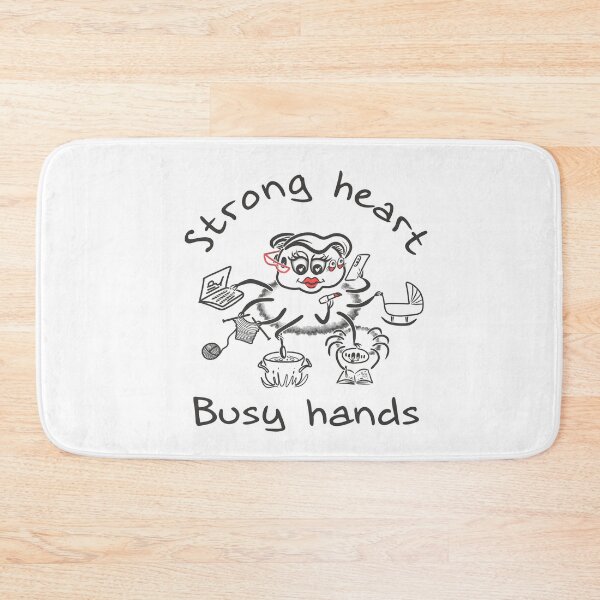 Item preview, Strong Heart Busy Hands Inspirational Illustration designed and sold by Samaya-.