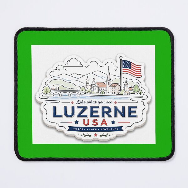 Item preview,  Luzerne USA Cute 3D Skyline Label  Label Text  LUZERNE USA ?? designed and sold by PaintMeWorld.