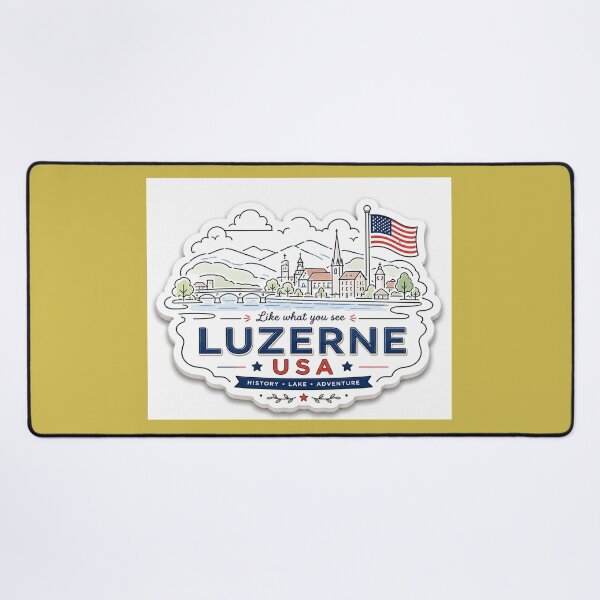 Item preview, Luzerne USA Cute 3D Skyline Label Label Text LUZERNE USA ?? designed and sold by PaintMeWorld.