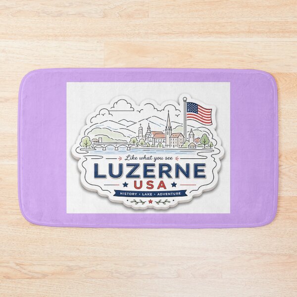 Item preview,  Luzerne USA Cute 3D Skyline Label  Label Text  LUZERNE USA ?? designed and sold by PaintMeWorld.