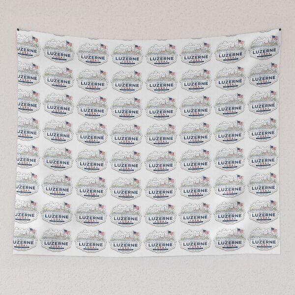 Item preview,  Luzerne USA Cute 3D Skyline Label  Label Text  LUZERNE USA ?? designed and sold by PaintMeWorld.