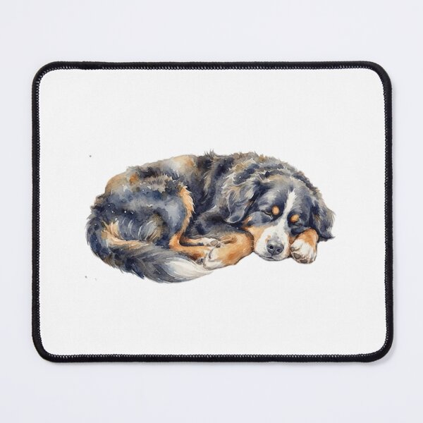 Item preview, Watercolor Bernese mountain goat sleeping designed and sold by TheMagicIcon.