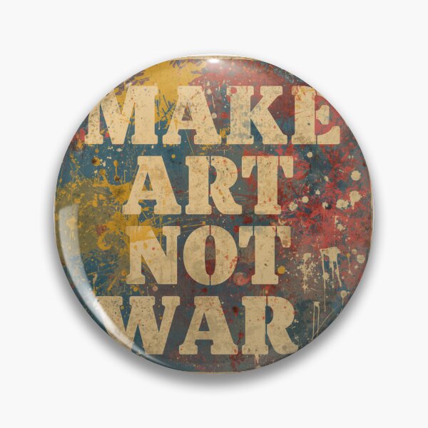 Item preview, Make Art Not War - Distressed Retro Splatter Art designed and sold by Antique Soul Art.