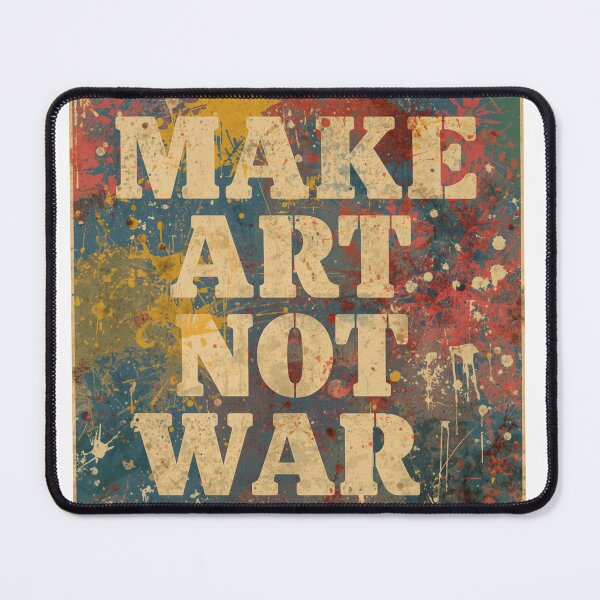 Item preview, Make Art Not War - Distressed Retro Splatter Art designed and sold by Antique Soul Art.