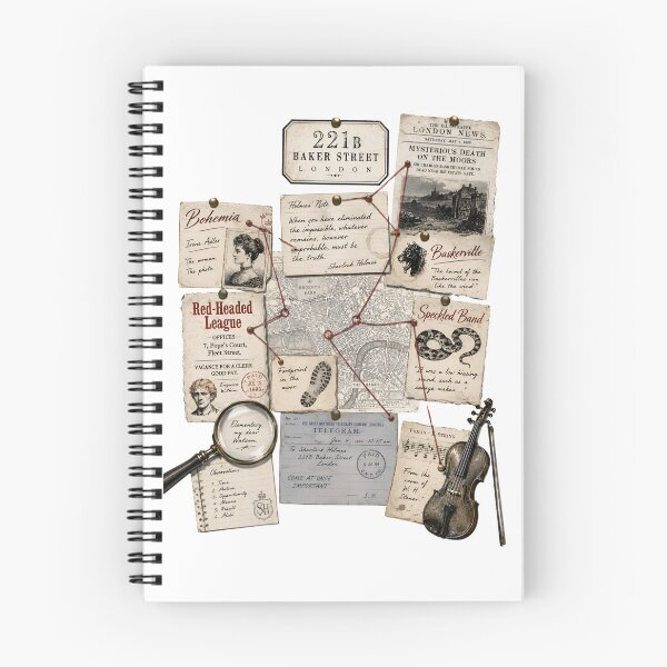 Item preview, 221B Baker Street Sherlock Holmes Case Board Mystery Design designed and sold by Fenay Designs.