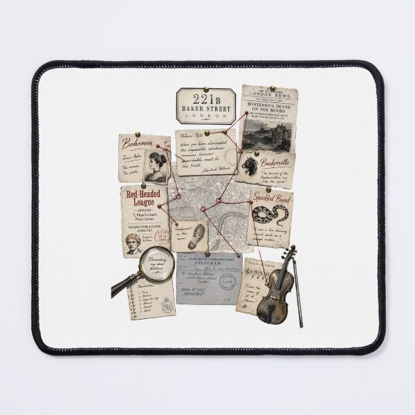 Item preview, 221B Baker Street Sherlock Holmes Case Board Mystery Design designed and sold by Fenay Designs.