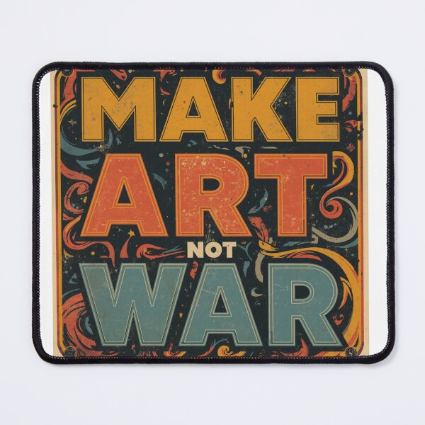 Item preview, Make Art Not War - 60s Psychedelic Swirl Poster Art designed and sold by Antique Soul Art.